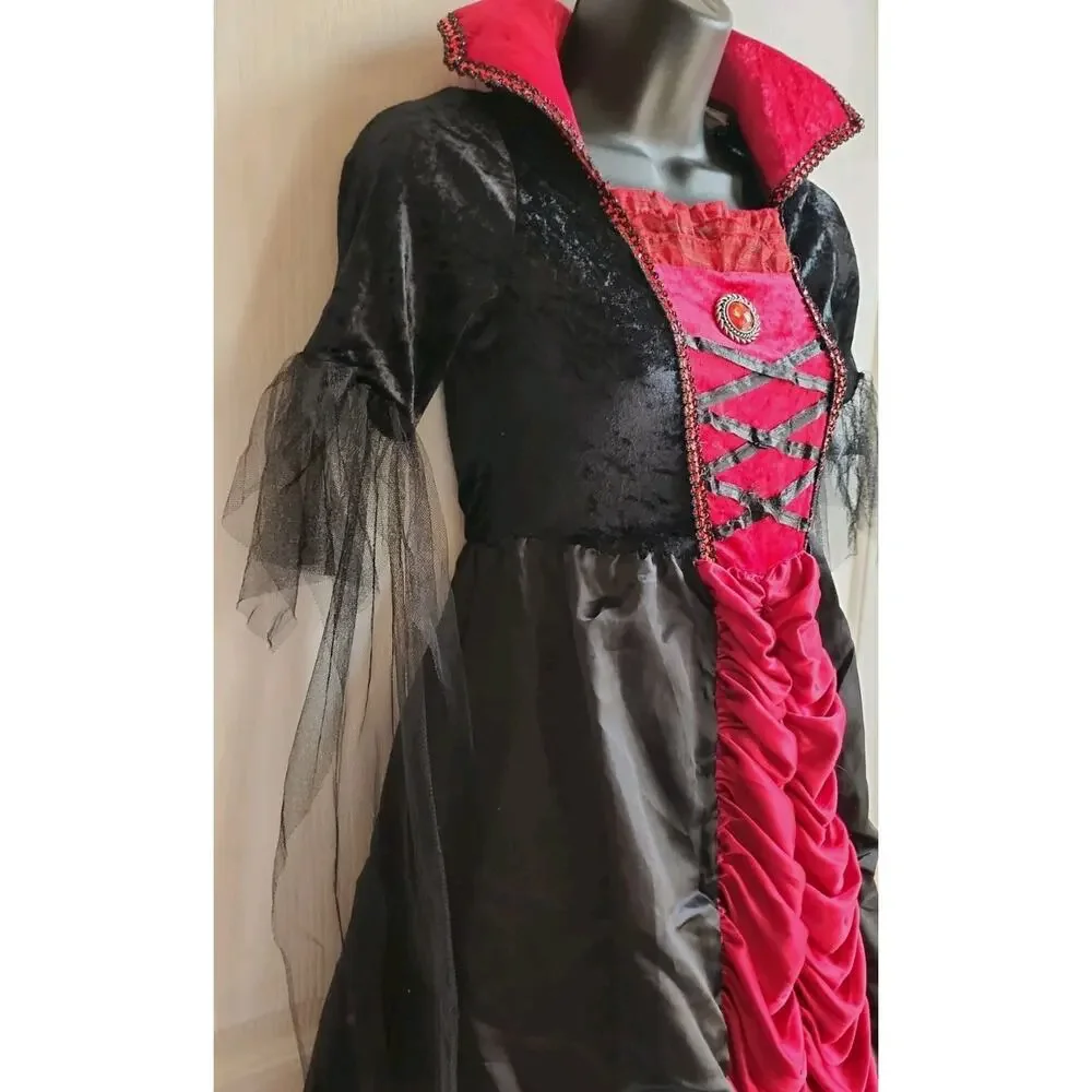 Spirit Halloween Costume Dress Victorian Vampiress Queen Girl's Large 12/14